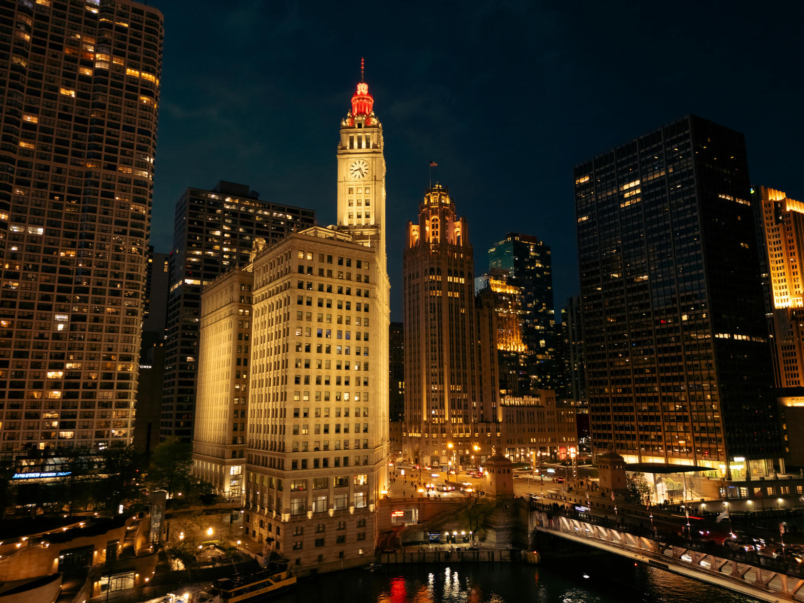 A city at night